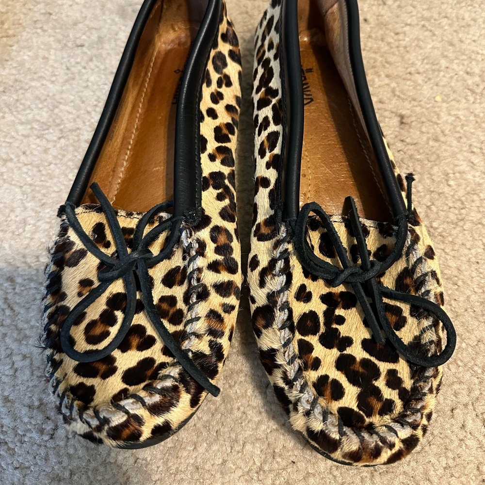 Minnetonka leopard print moccasins